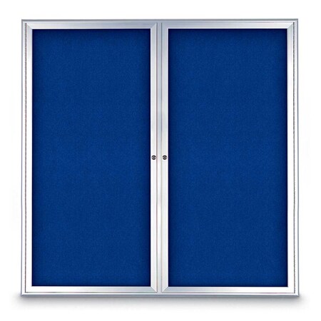 United Visual Products Sliding Door Indoor Enclosed Corkboard, 9 UV9030ACS-BRONZE-FORBO